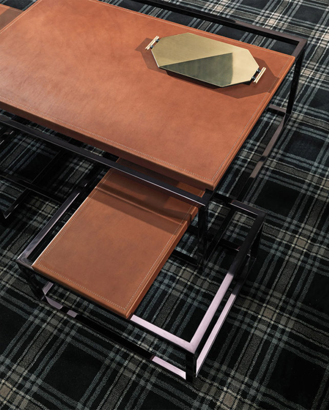 Фото 3 - Журнальный стол Matrix с кожаной столешницей 